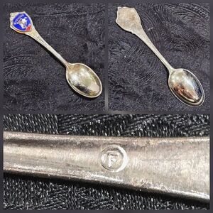 Vintage Wyoming Souvenir Spoon Enamel Bucking Horse Friedman Silverplate